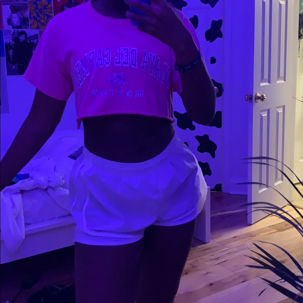 vintage pink mexico cropped tee